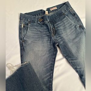 Hollister Co. Vintage Y2K Women's Flare Jeans Size 5 Button Flap Back Pockets